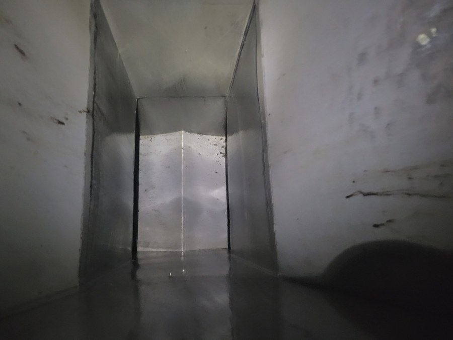 Commercial exhaust duct after cleaning