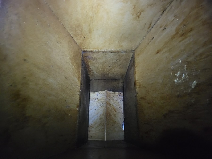 Commercial exhaust duct before cleaning